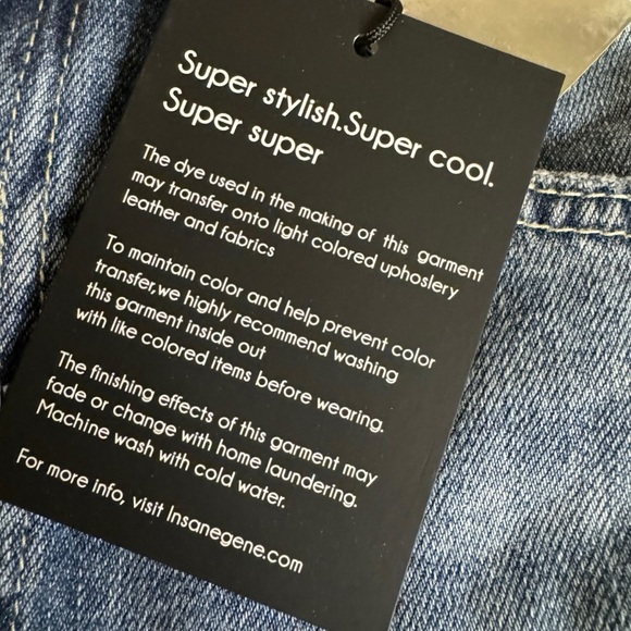 NWT Insane Gene Hi Rise Girlfriend distressed denim jeans womens 1/24 - Picture 6 of 13